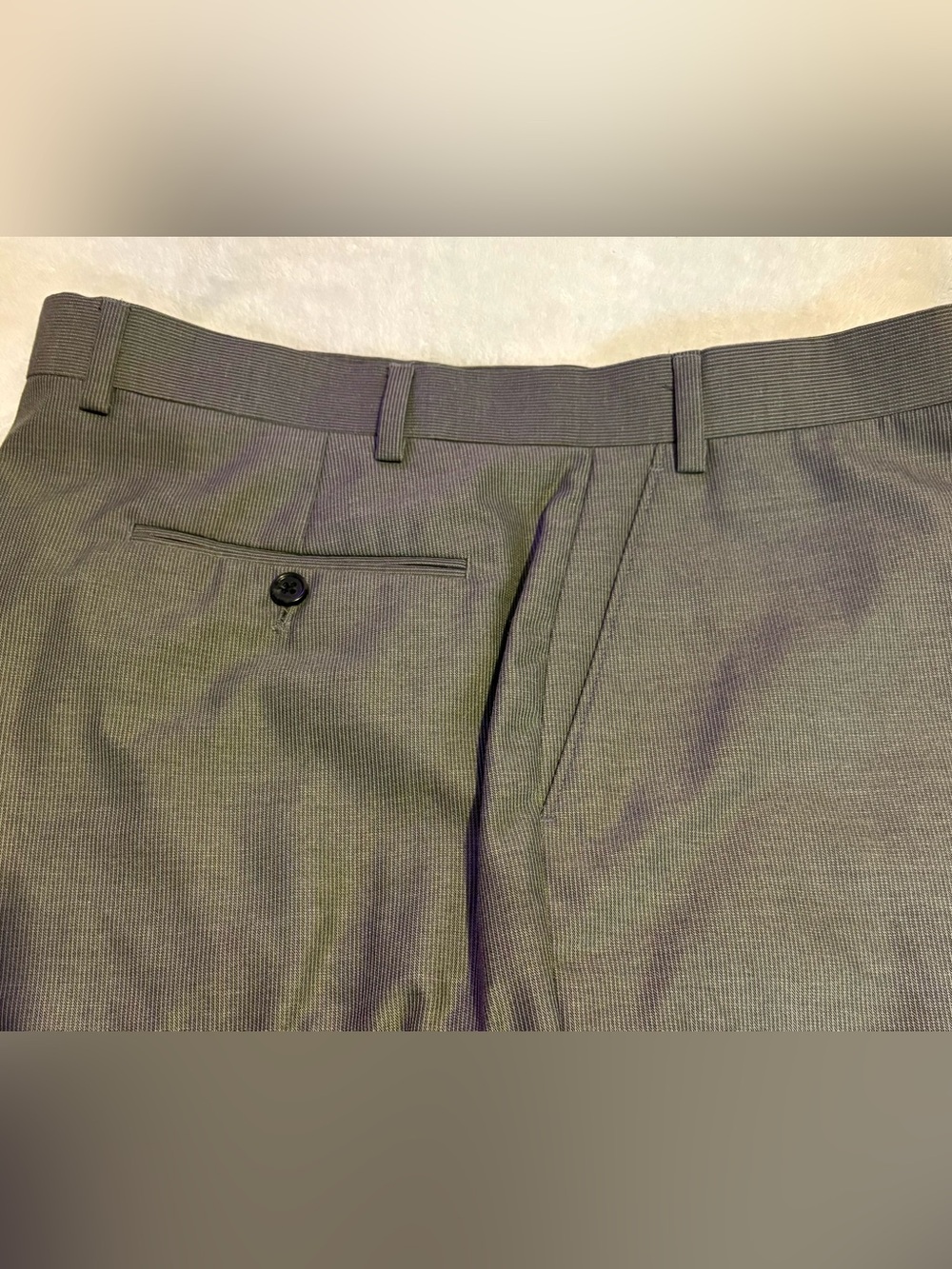 Michael Kors Men's Gray Pinstripe Flat-Front Dress Pants
